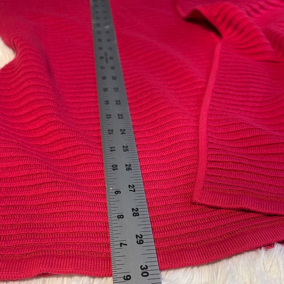 Talbots Bold Magenta Ribbed Cardigan - Picture 7 of 7